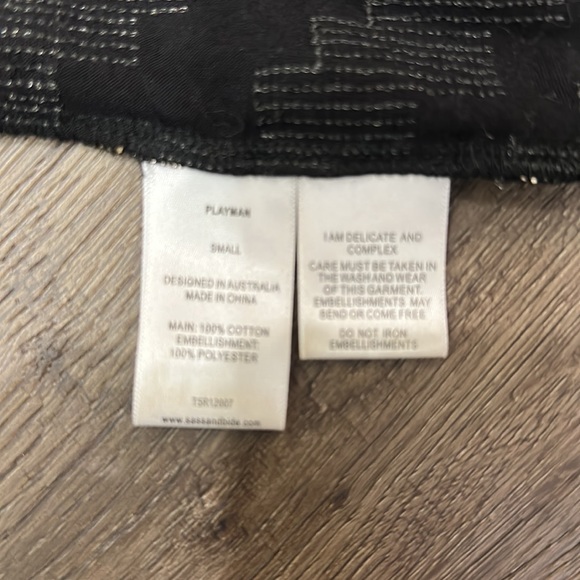 Sass & Bide Black and Gold "Playman" Cocktail Dress - Picture 10 of 16